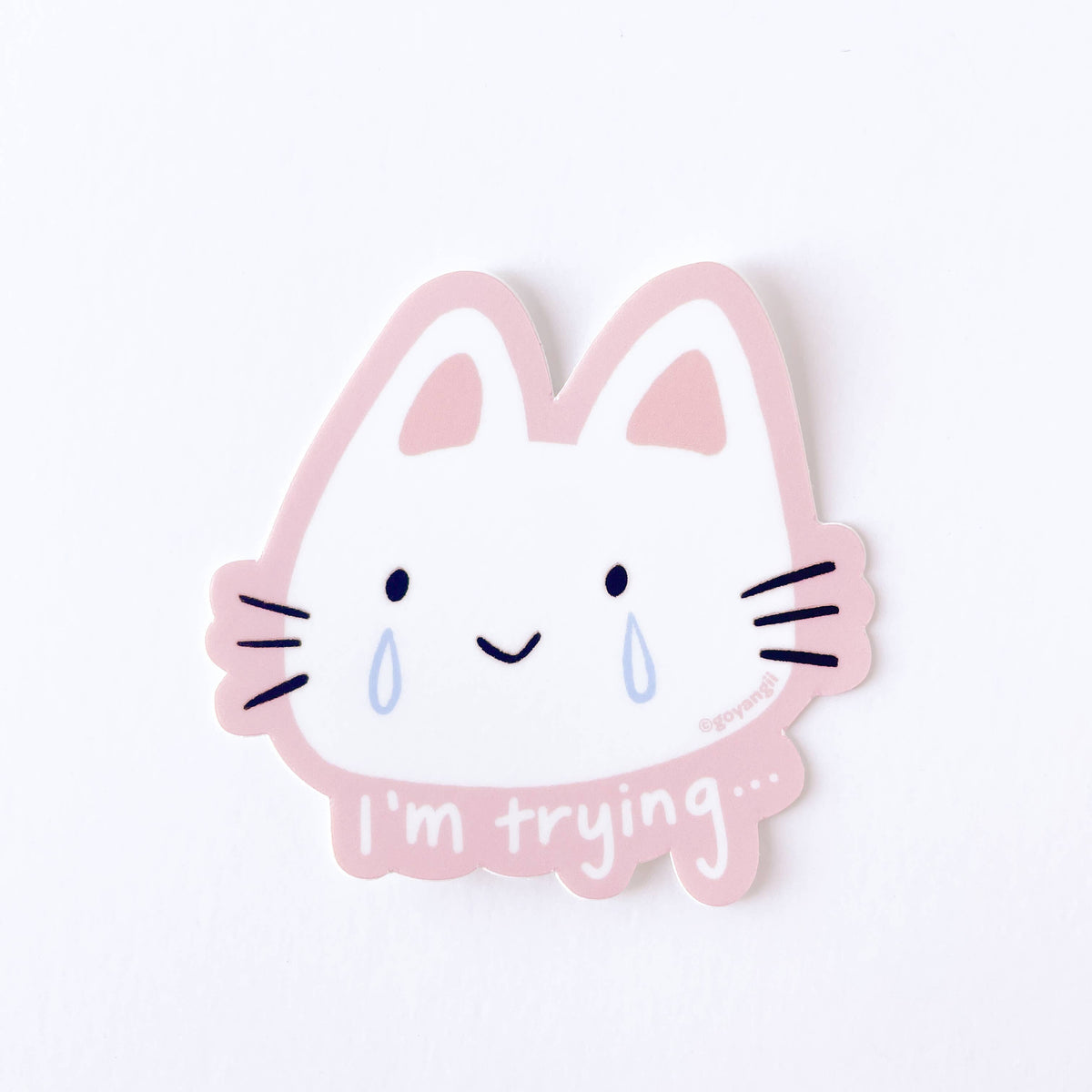 I'm Trying Cat Waterproof Vinyl Sticker