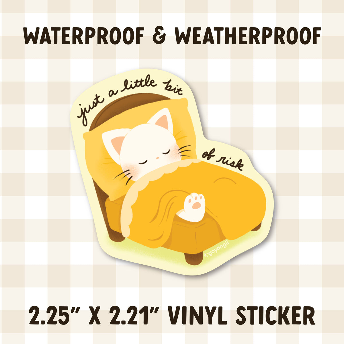 Little Risky Waterproof Vinyl Sticker