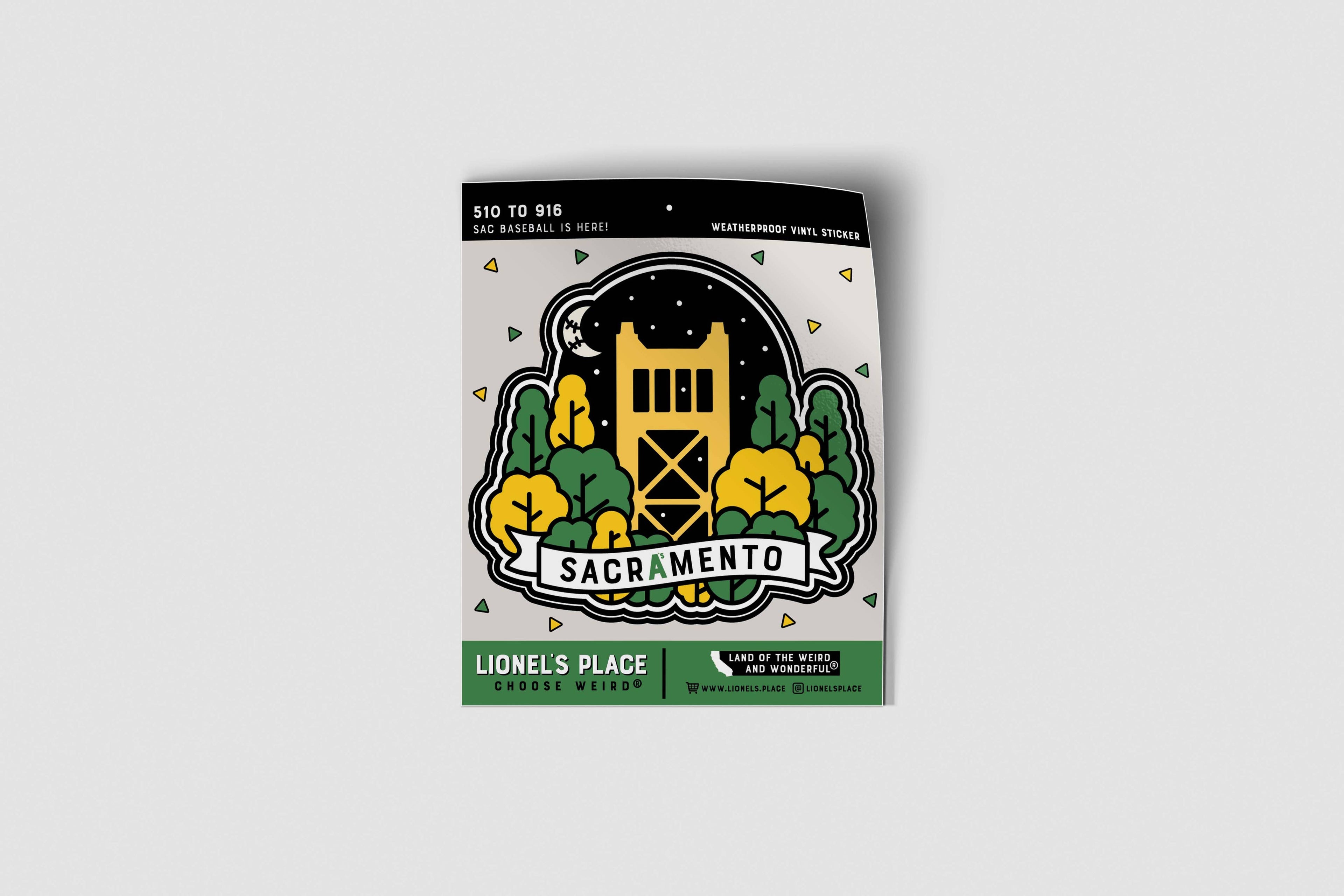 Sacramento A's Baseball Tower Bridge Sticker
