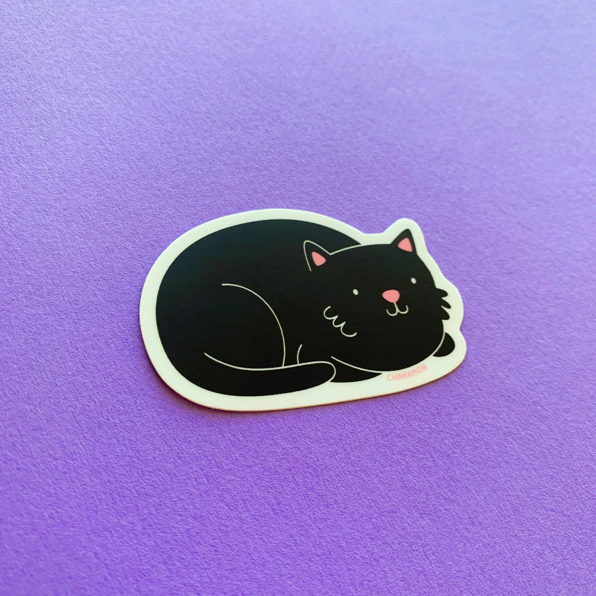 Black Cat Loaf Sticker