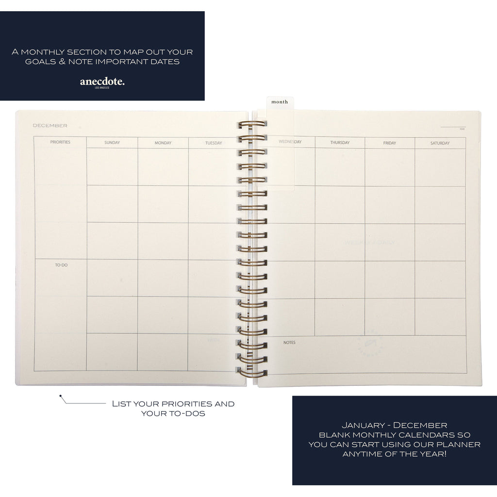 The Yearly Planner - Spiral - Undated