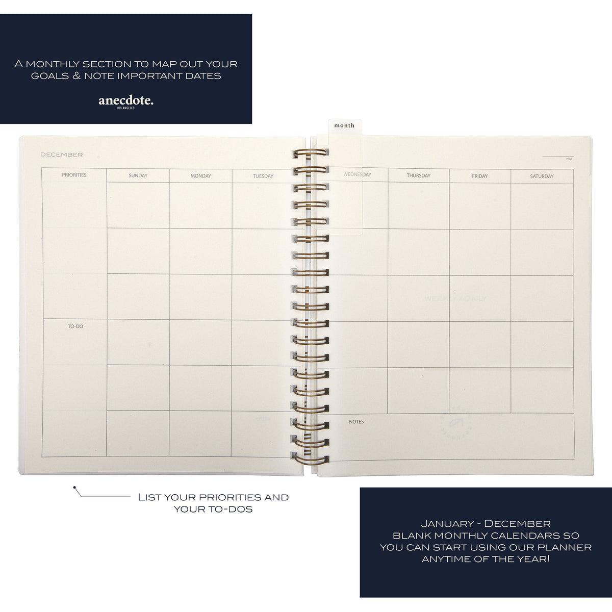 The Yearly Planner - Spiral - Undated