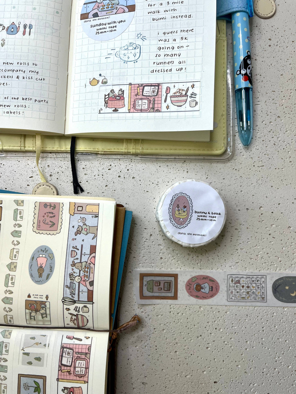 Bunny and bear - 25mm washi tape