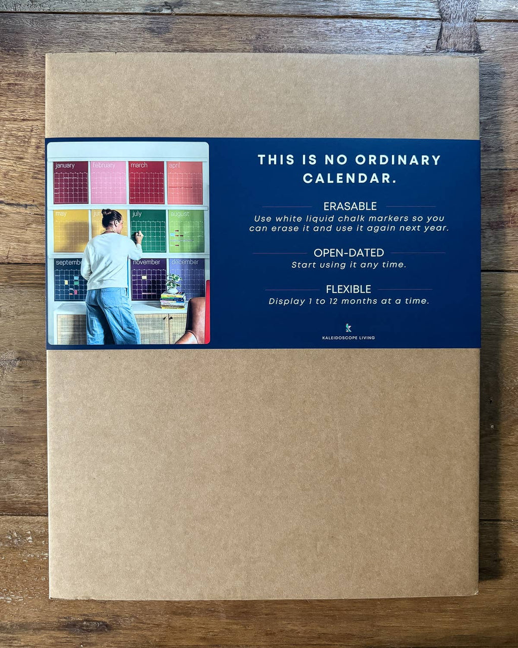 Reusable Large Wall Calendar in Rainbow | 16 x 20 inches