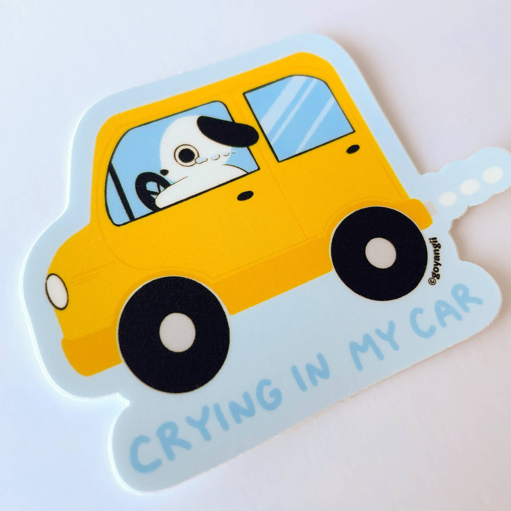 Crying In My Car Waterproof Vinyl Sticker