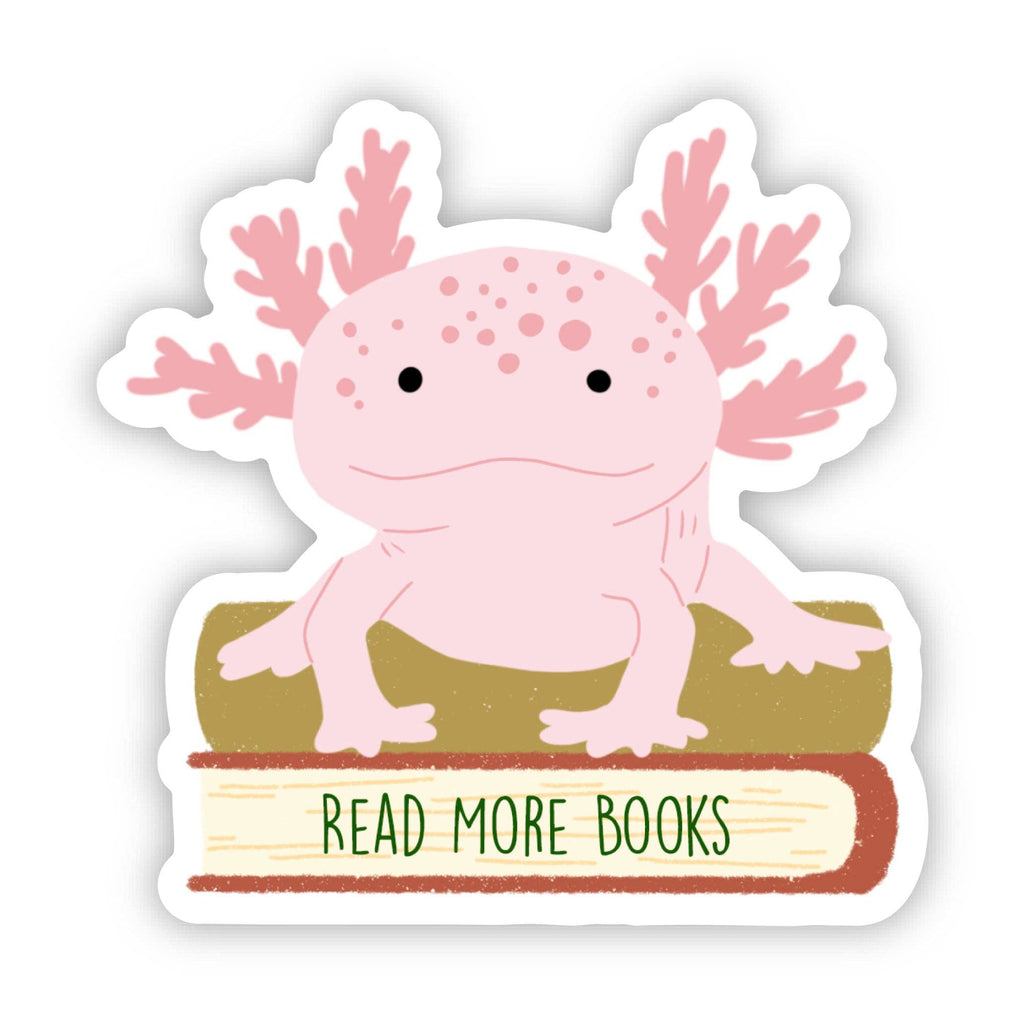 Read More Books Cute Axolotl Sticker
