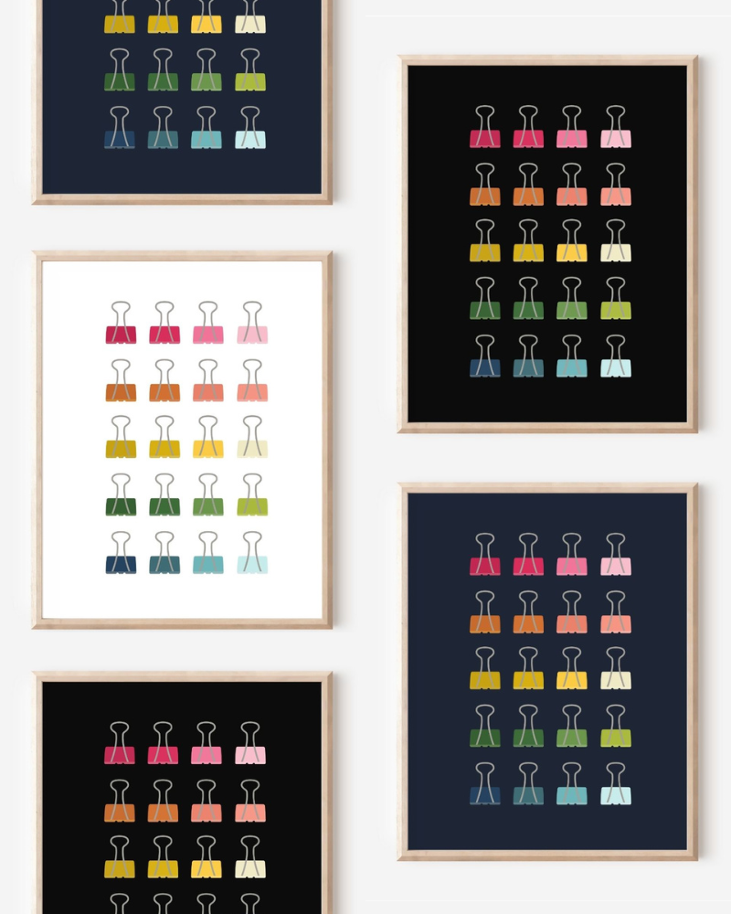 Beautifully Ordinary: Binder Clips Art Print
