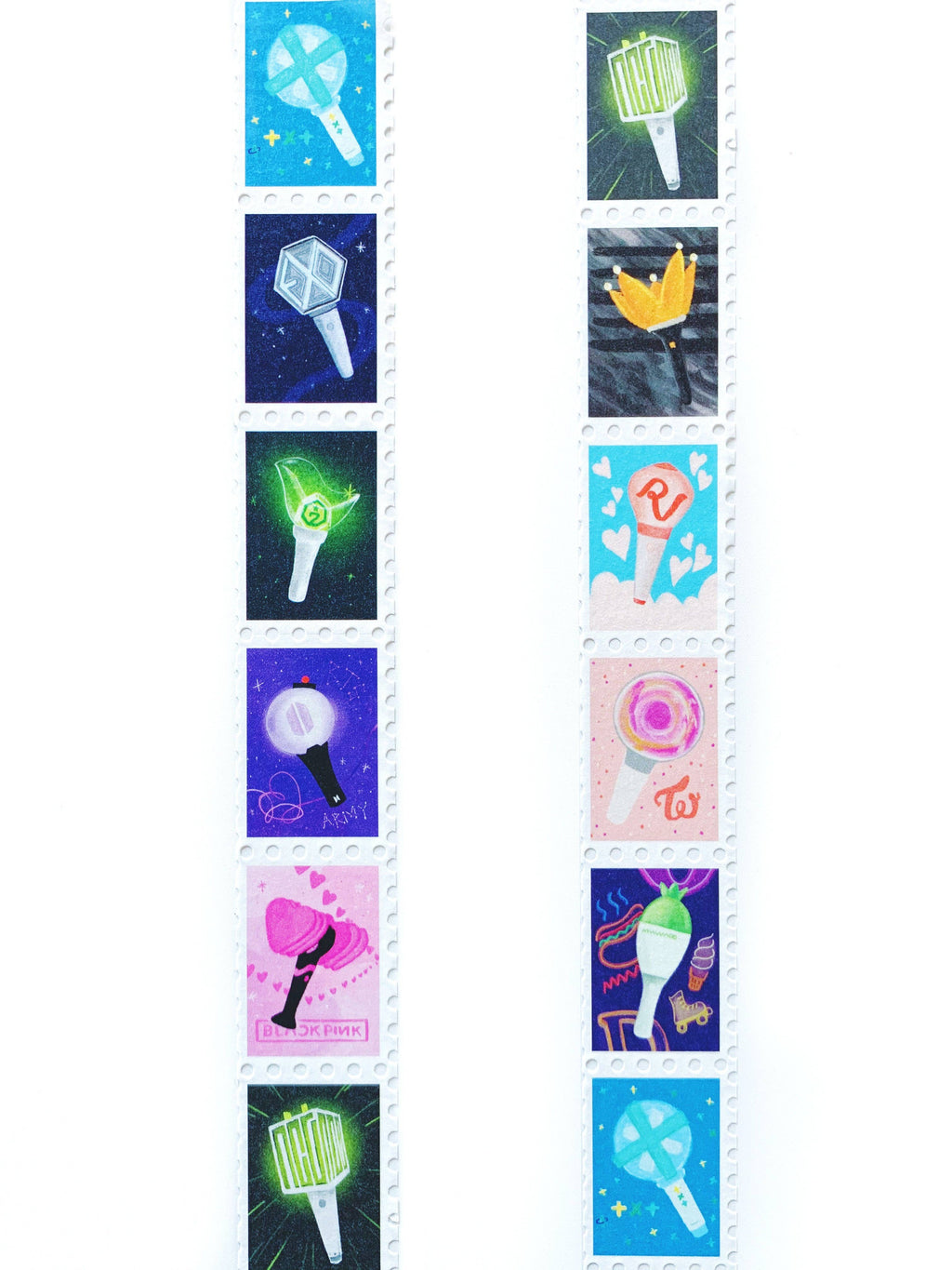 K-Pop Lightstick Stamp Washi Tape