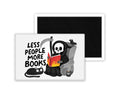 Less People More Books Magnet
