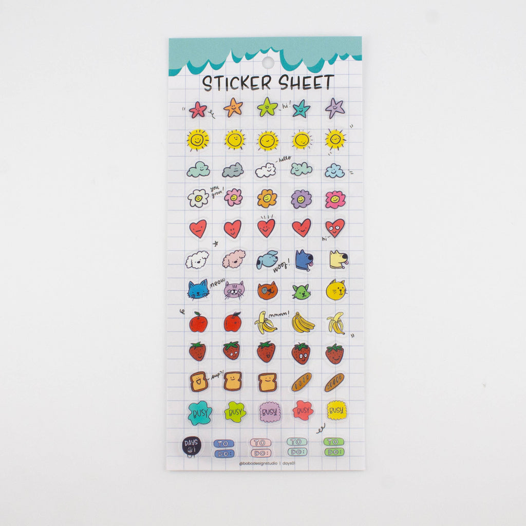 Days 01-Clear Planner Sticker Sheet