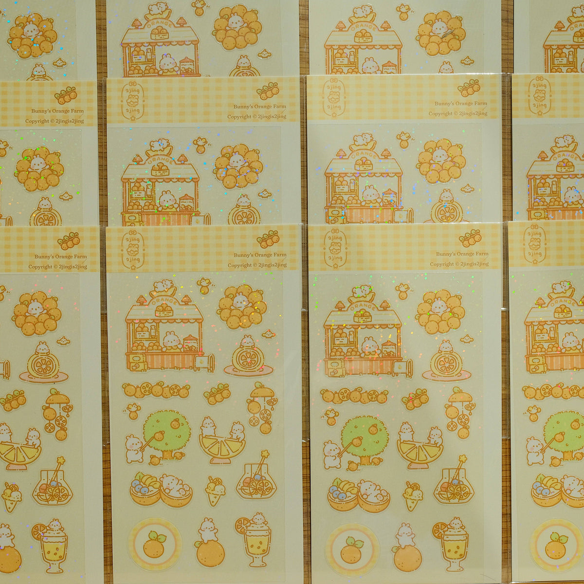 Bunny's Fruit Farm Sticker Sheet - Orange Farm