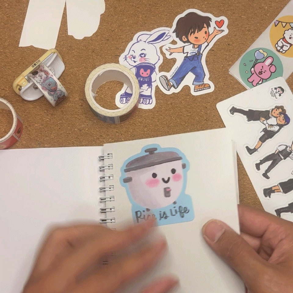 Never Not Collecting Stickers Kitty Reusable Sticker Book - Medium