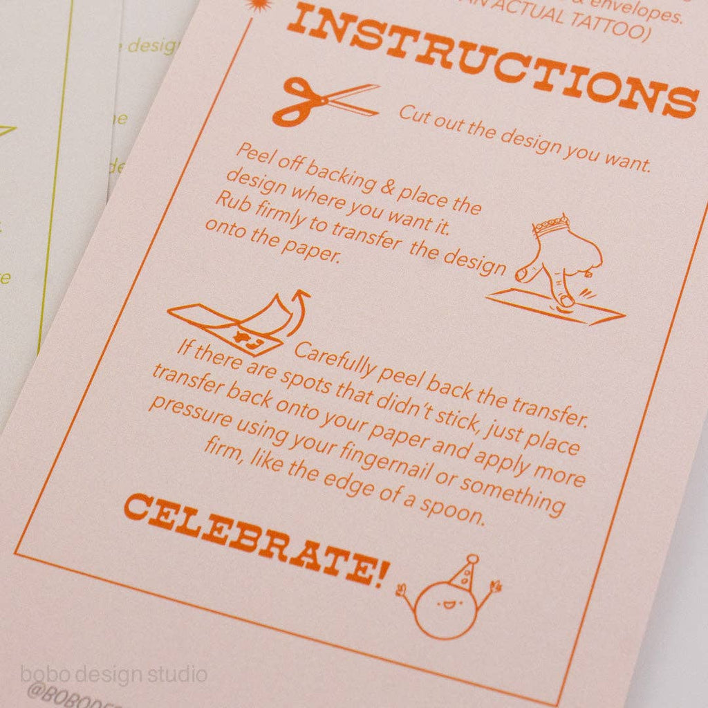Bobo Paper Tattoo Transfer Sheet  - Work From Home