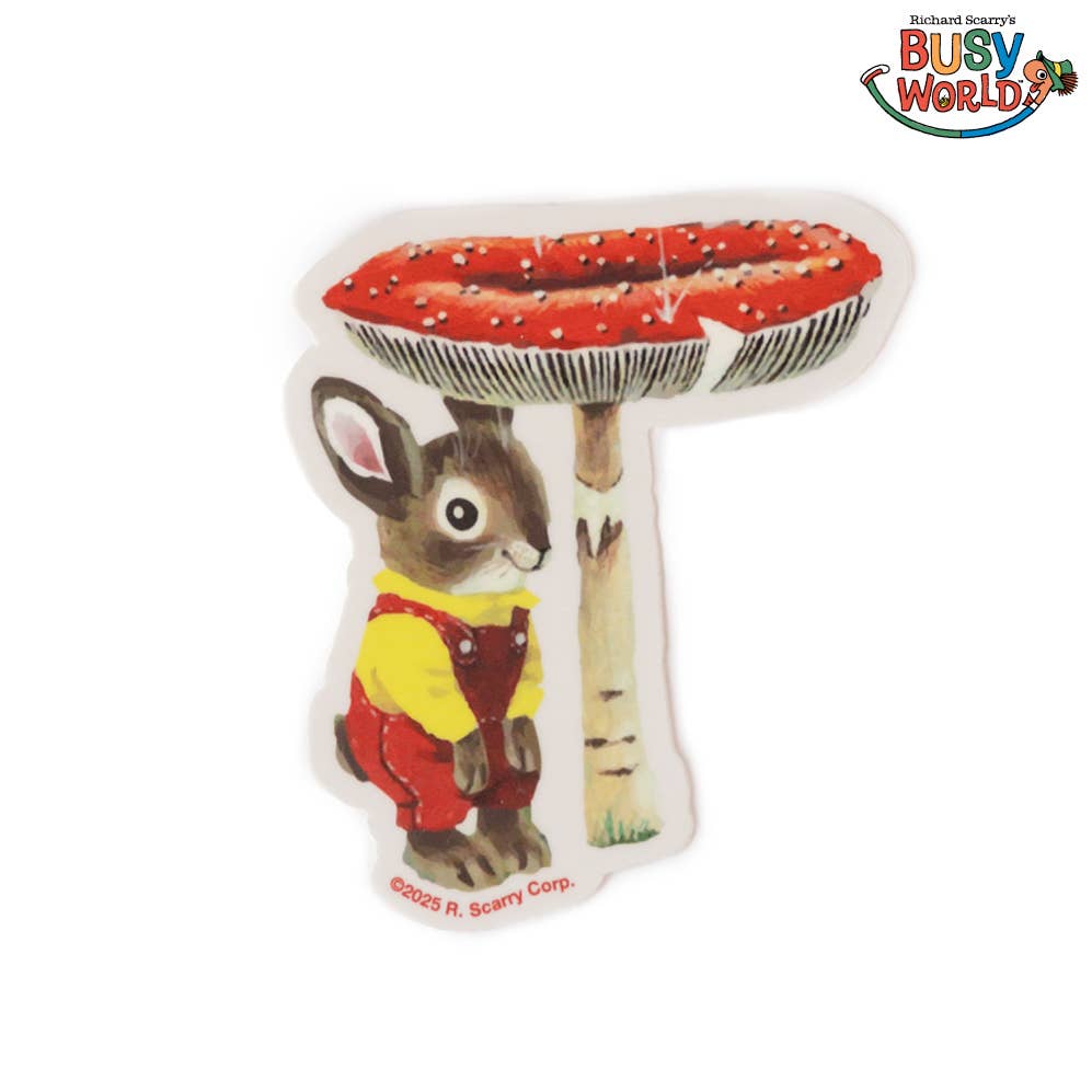 3P4 x Richard Scarry® - Nicholas Bunny Mushroom Sticker