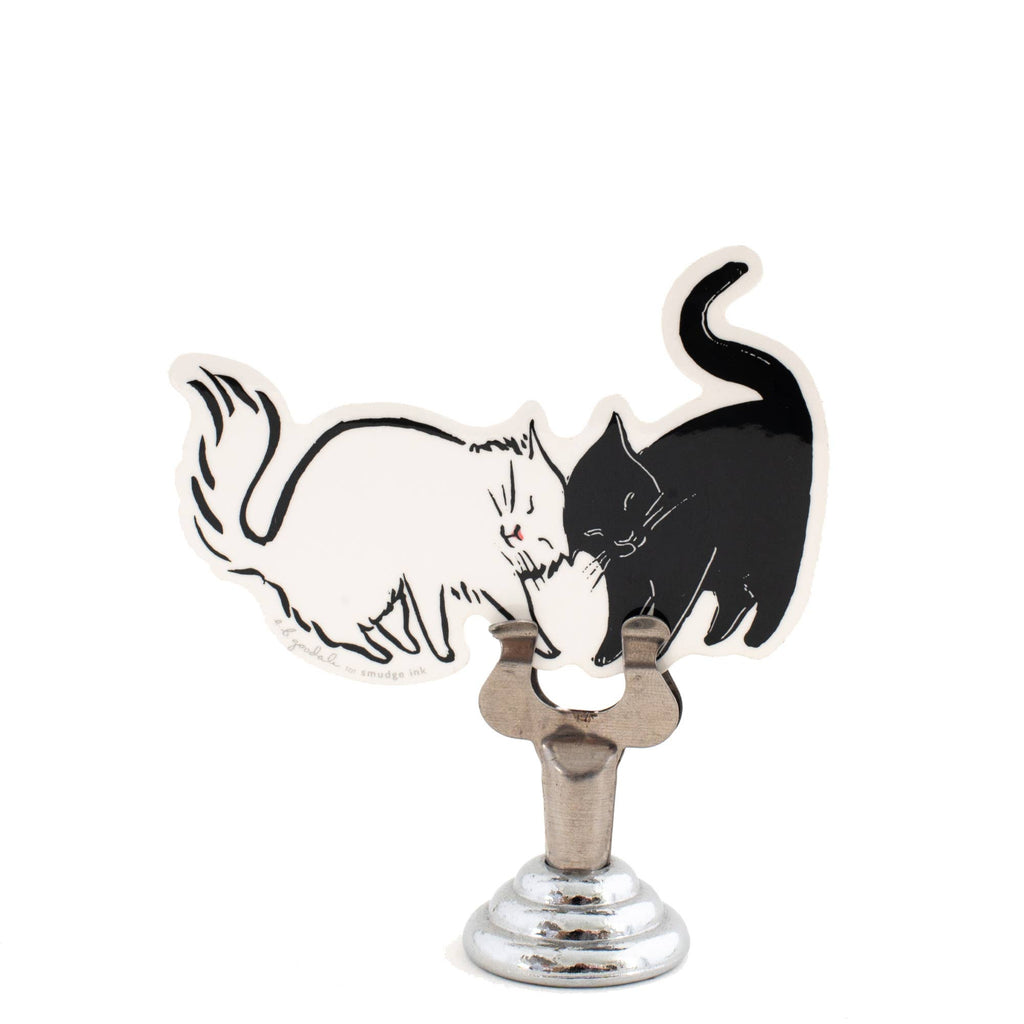 Nuzzling Cats Sticker (e.b. goodale)