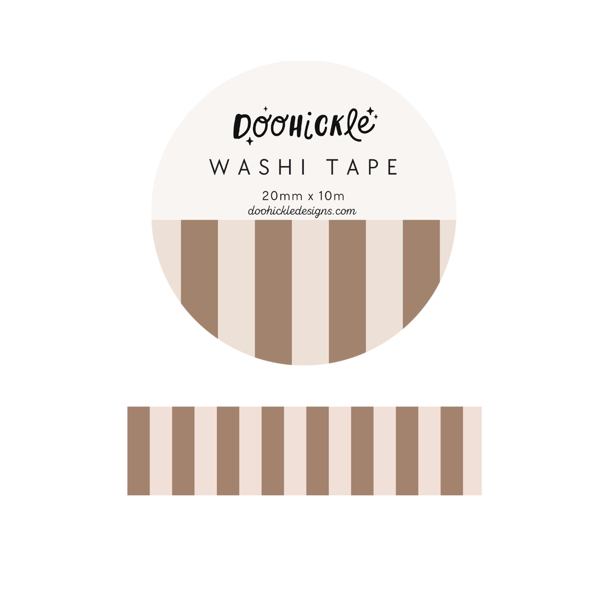 Latte Stripe - Washi Tape - 20mm