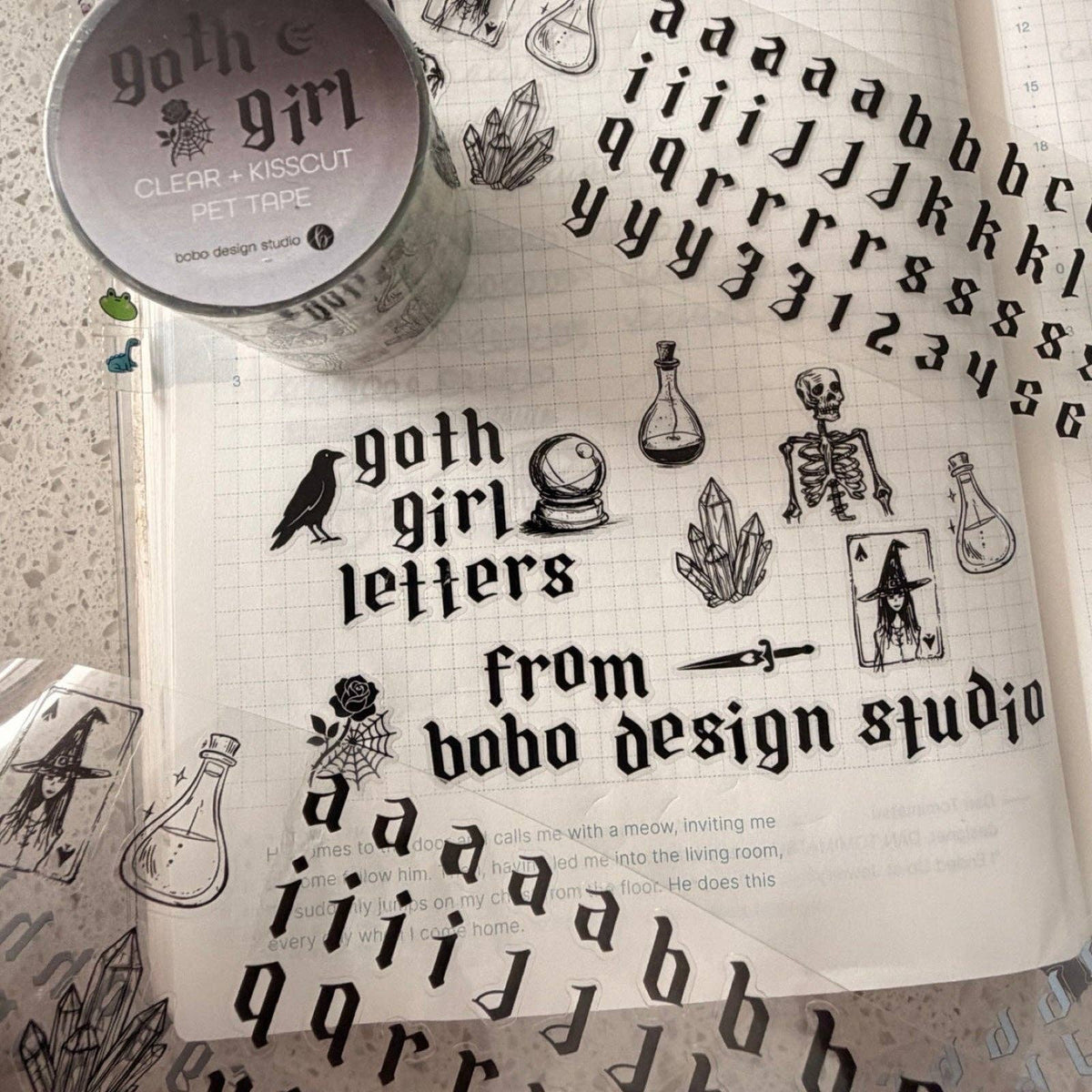 Goth Girl Letter PET Tape