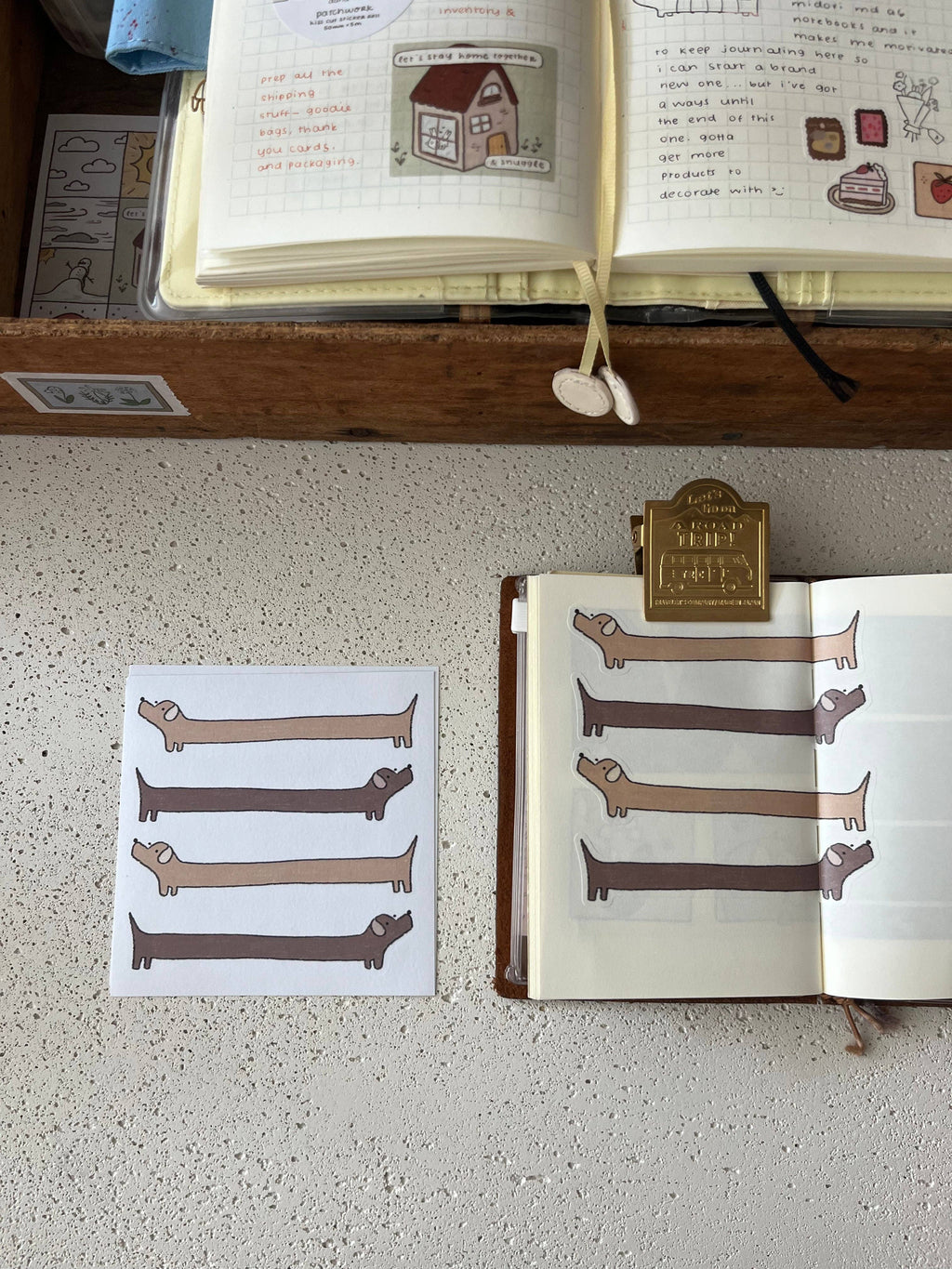 Dachshund - washi sticker sheet