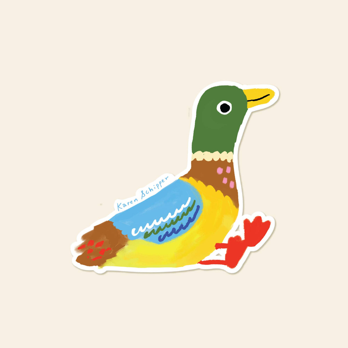 Mallard Duck Sticker – Cute Duck Vinyl Sticker