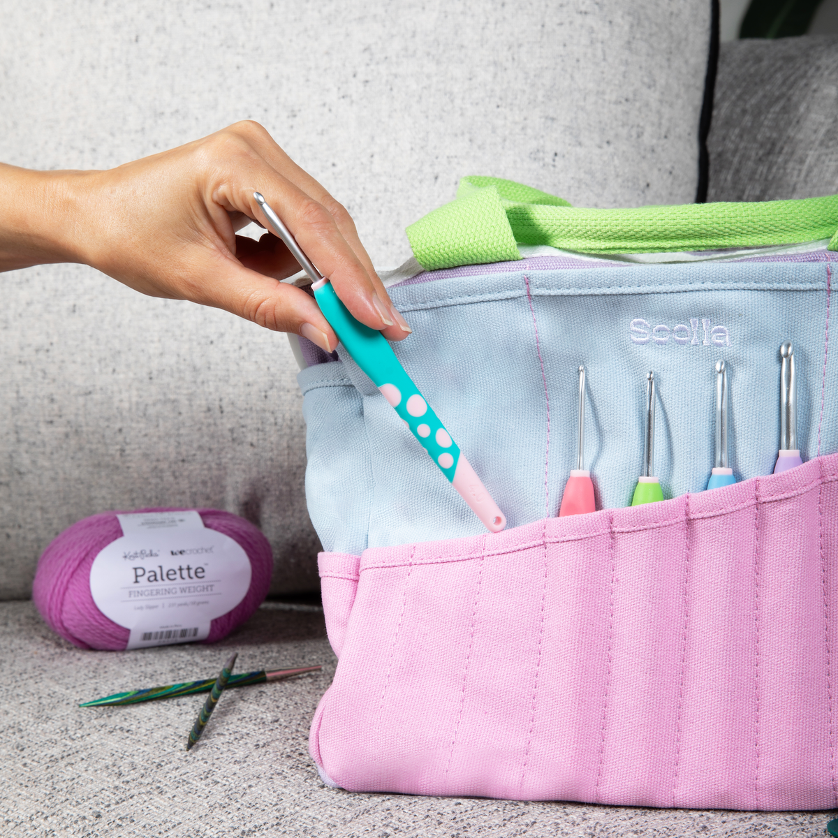 Soolla Studio Artist Bag, Lilac Love, Knitting Project Bag