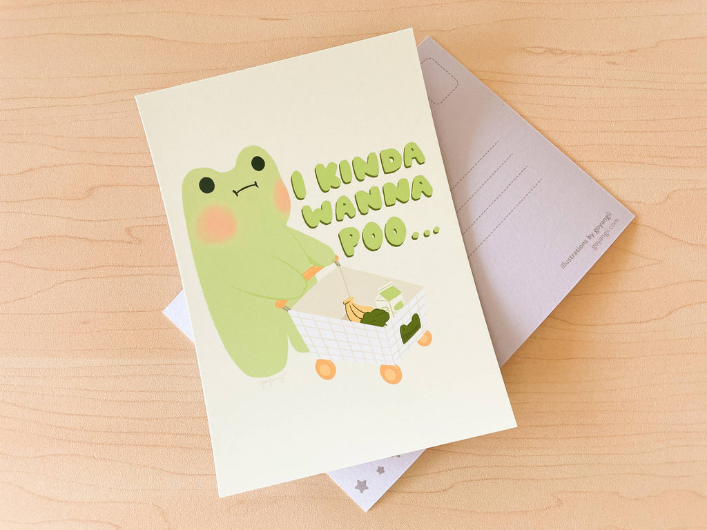 Poo Frog Mini Print / Postcard