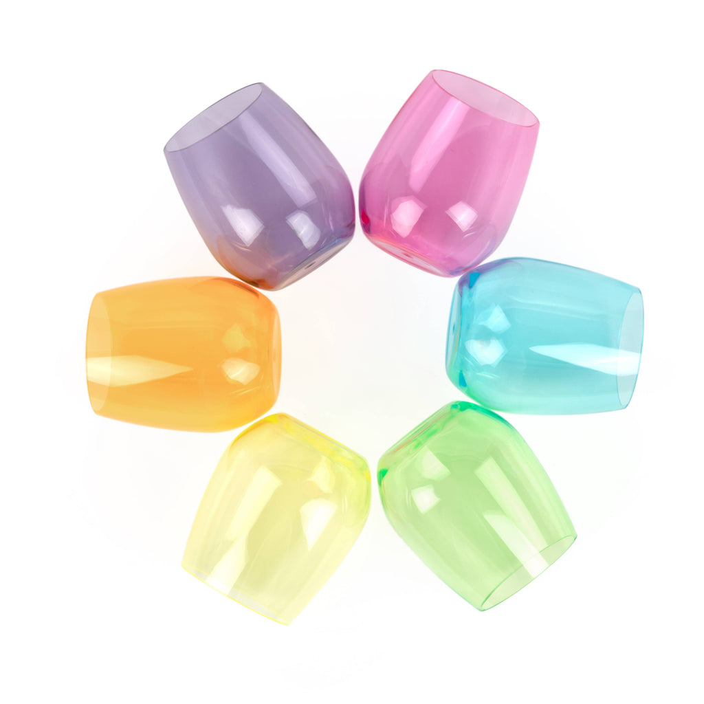 Acrylic Stemless Wine Glasses-Bright