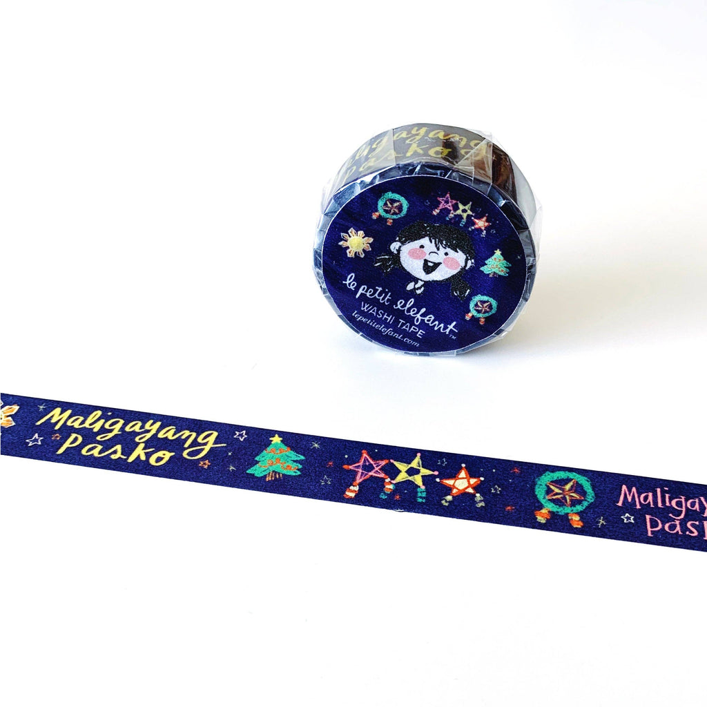 Maligayang Pasko Blue Filipino Washi Tape