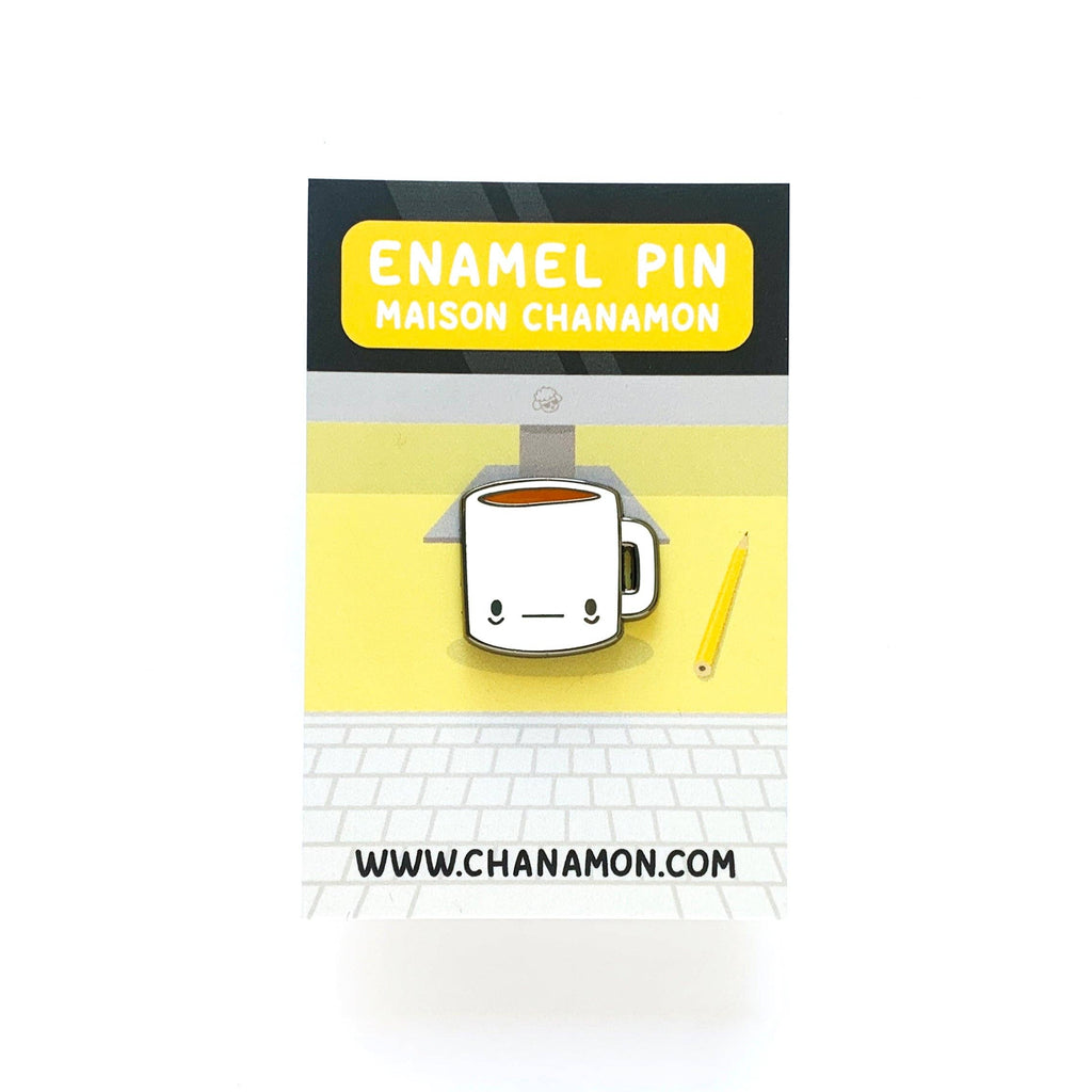 Tired Coffee Mug Enamel Pin