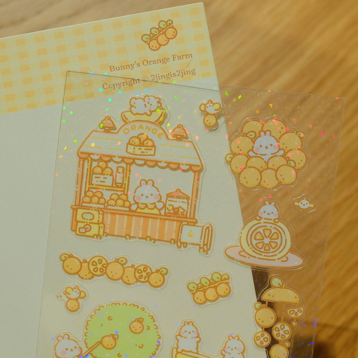 Bunny's Fruit Farm Sticker Sheet - Orange Farm