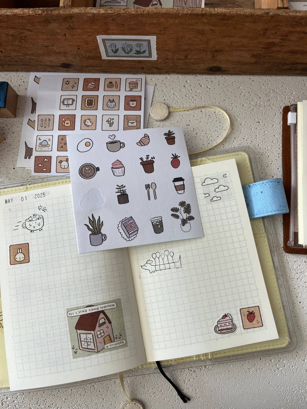 Cafe - washi sticker sheet