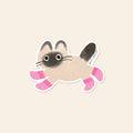 Cat Socks Sticker - Cute Cat Lover Sticker