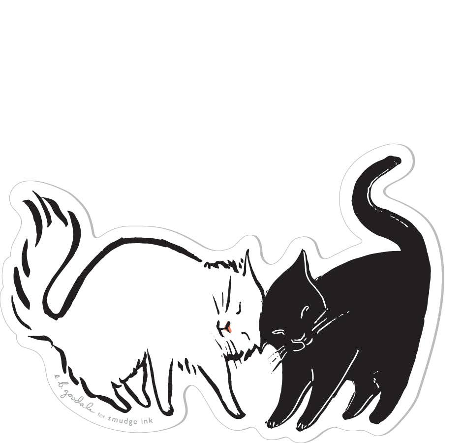 Nuzzling Cats Sticker (e.b. goodale)