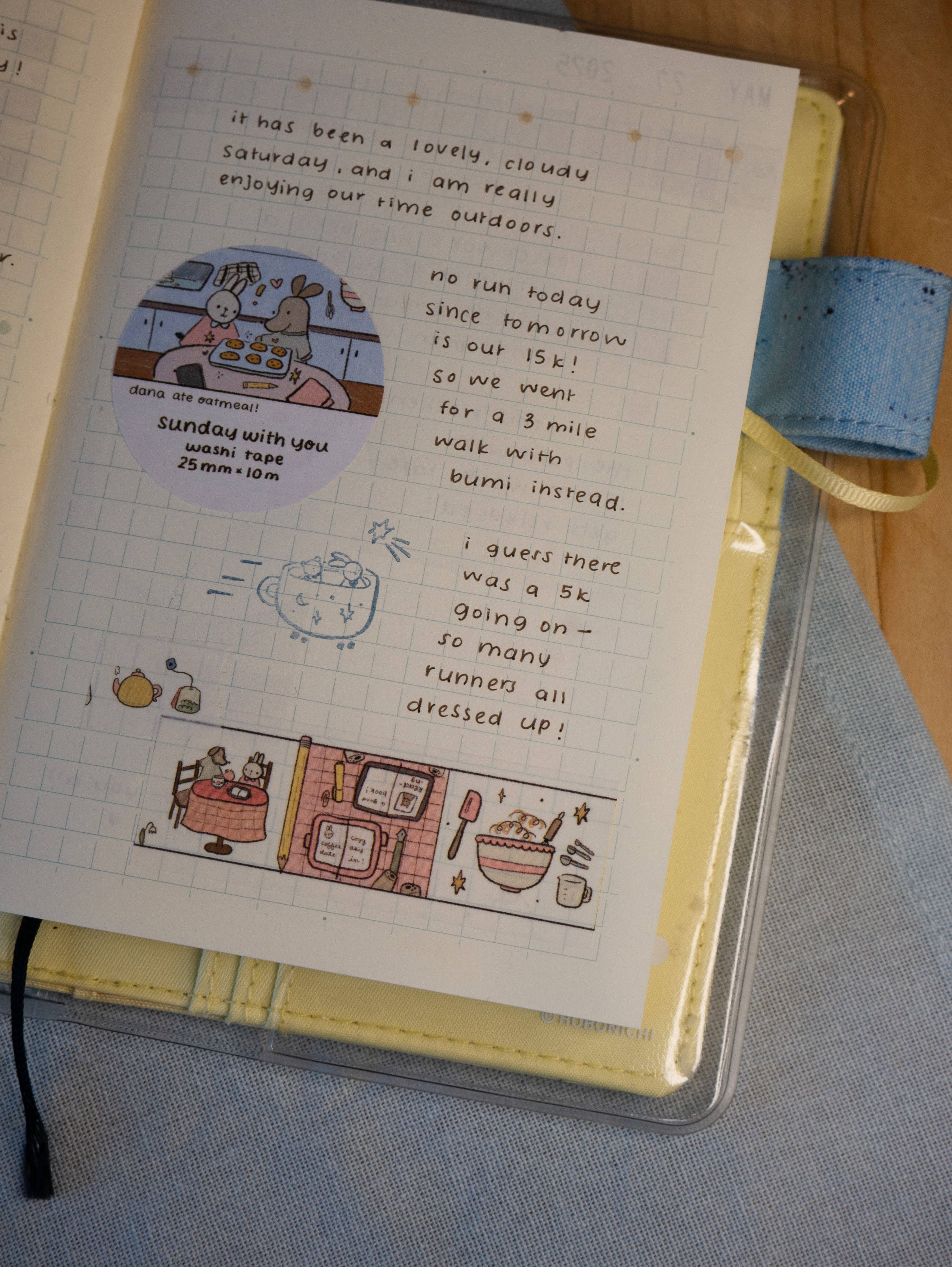 Sunday with you - 25mm washi tape