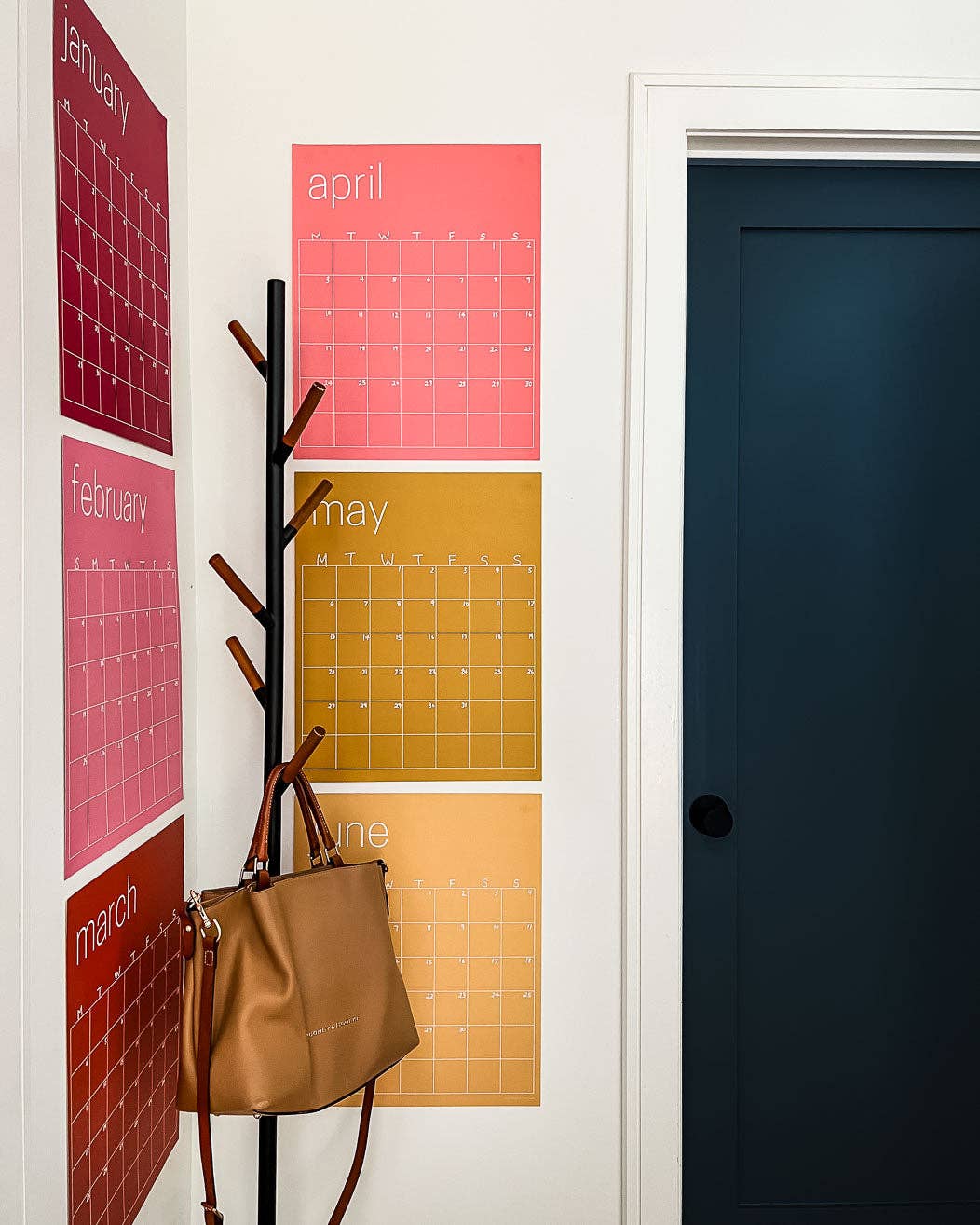 Reusable Large Wall Calendar in Rainbow | 16 x 20 inches