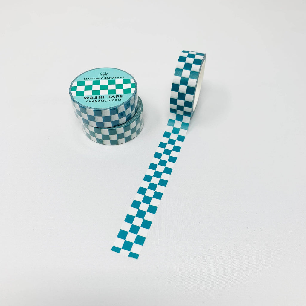 Green Checker - Washi Tape - 15mm
