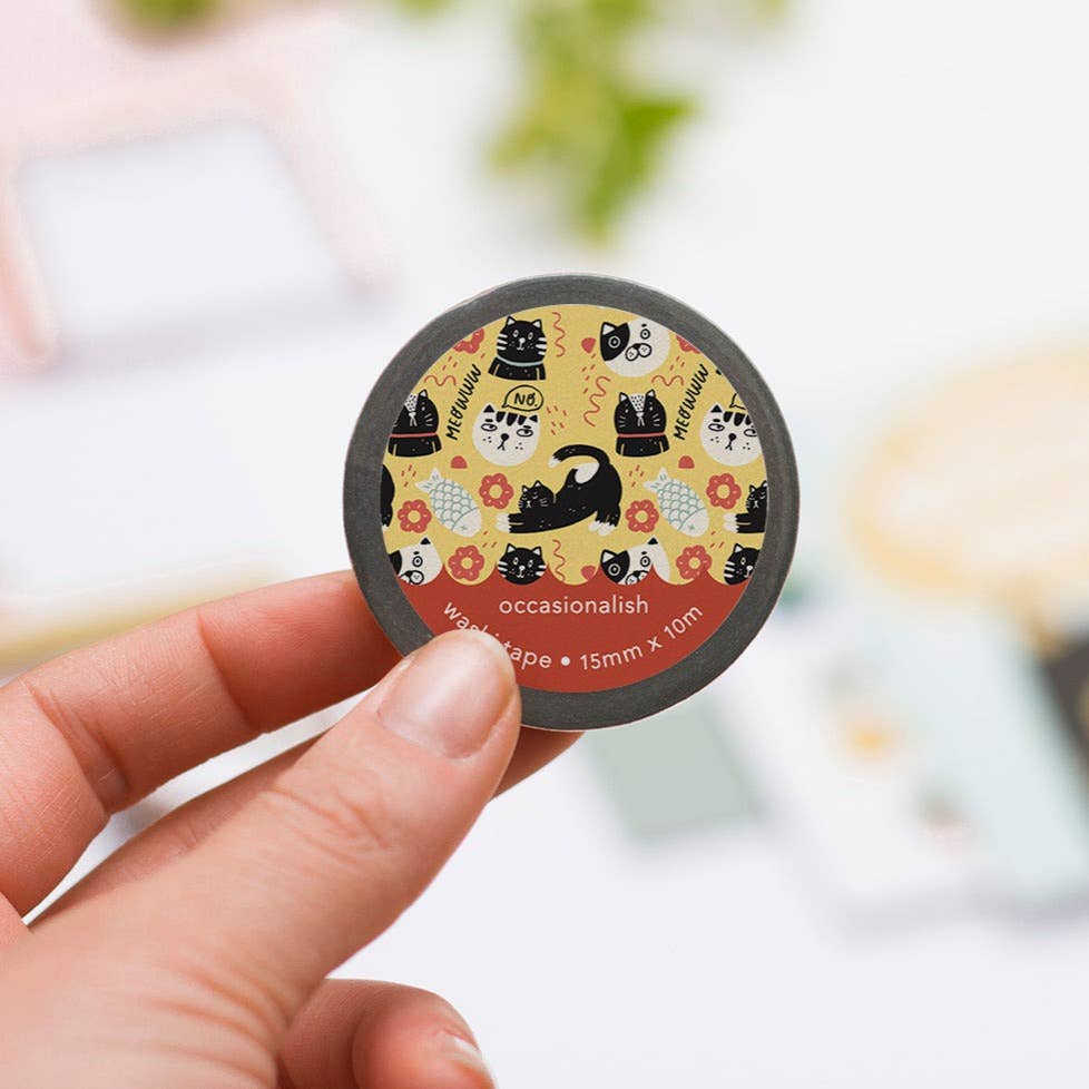 Feline Friends - Washi Tape - 15mm