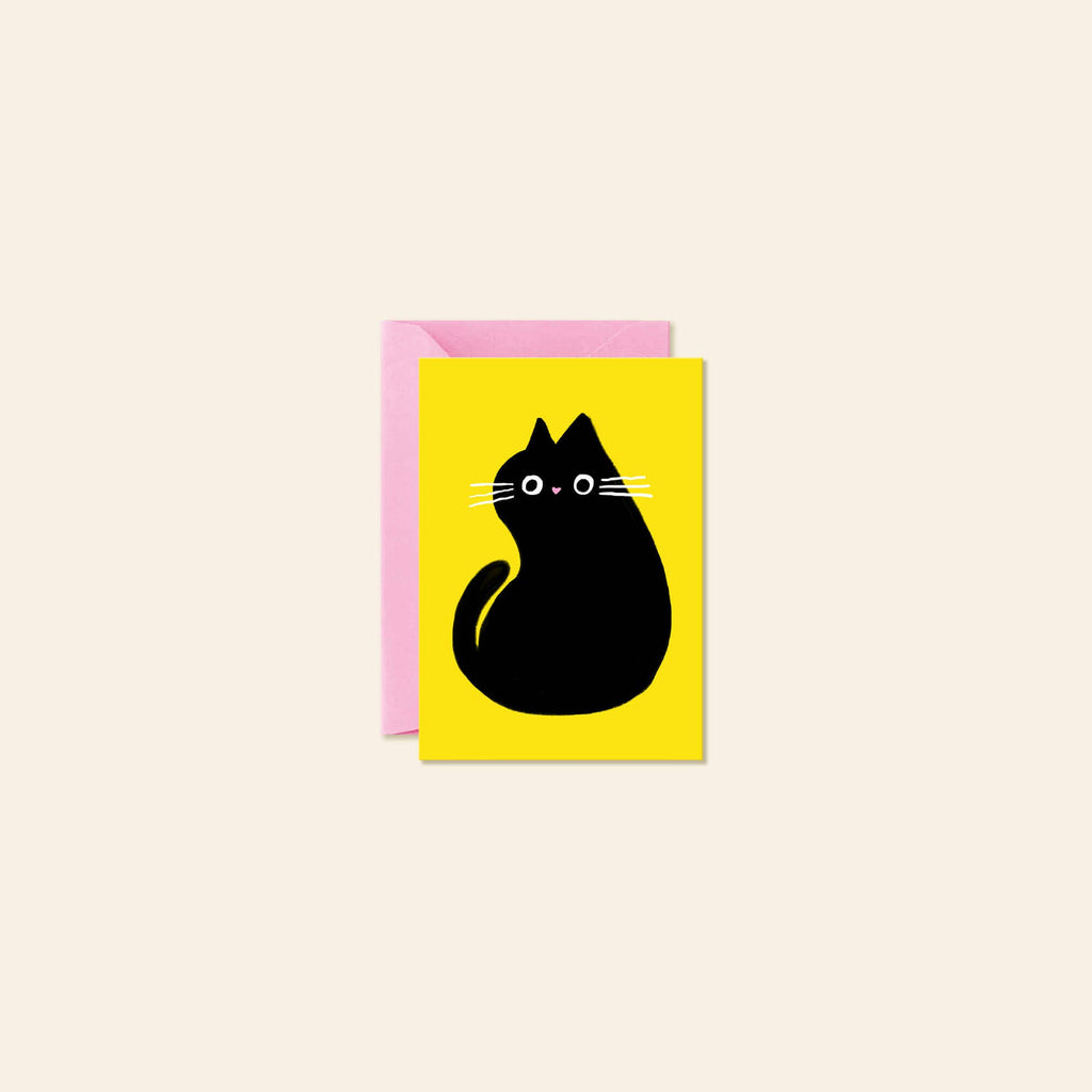 Sitting Cat – Cute Cat Mini Note Card