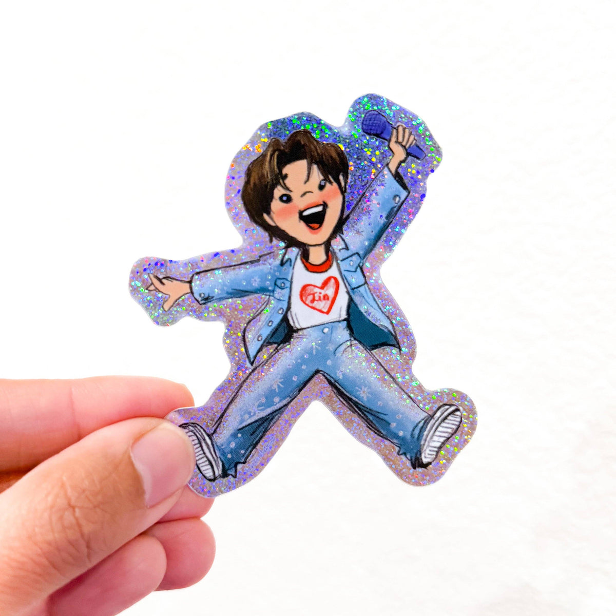 Sparkly Gucci Run Seokjin Glitter Sticker