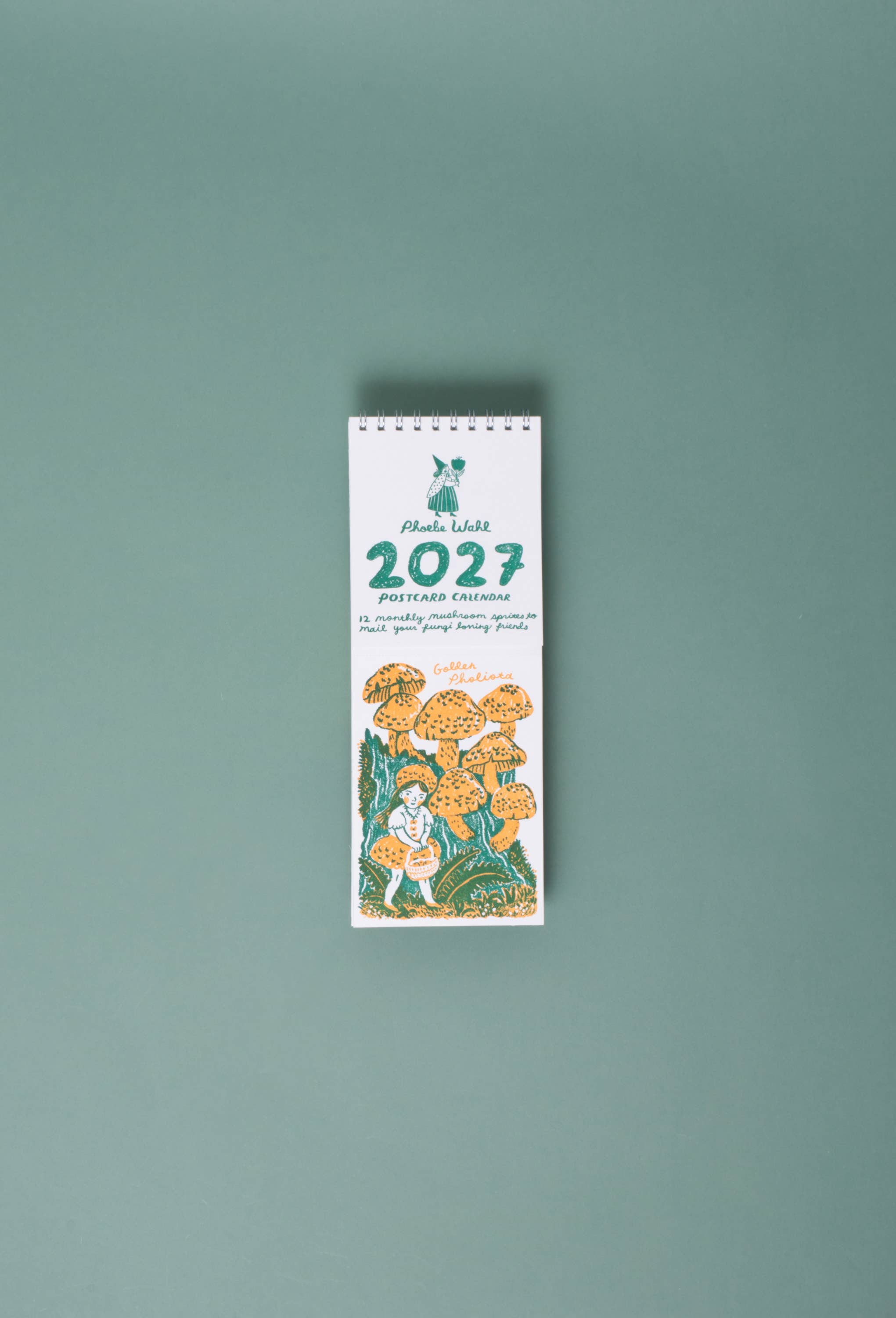 2027 Gnomes & Mushrooms Postcard Wall Calendar Phoebe Wahl