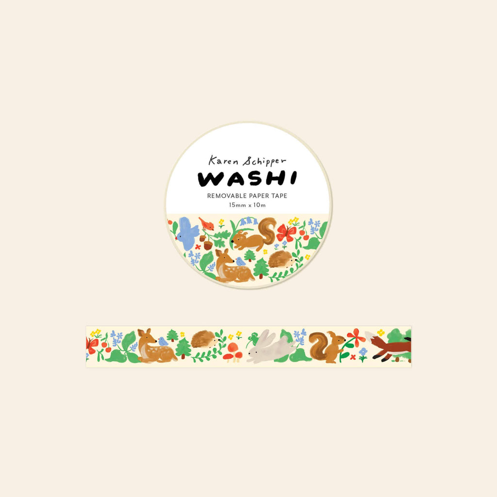 Woodland Washi Tape – Whimsical and Cute Craft Planner Tape