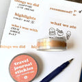 Travel Journal Stickies - Clear Washi Tape - Perforated