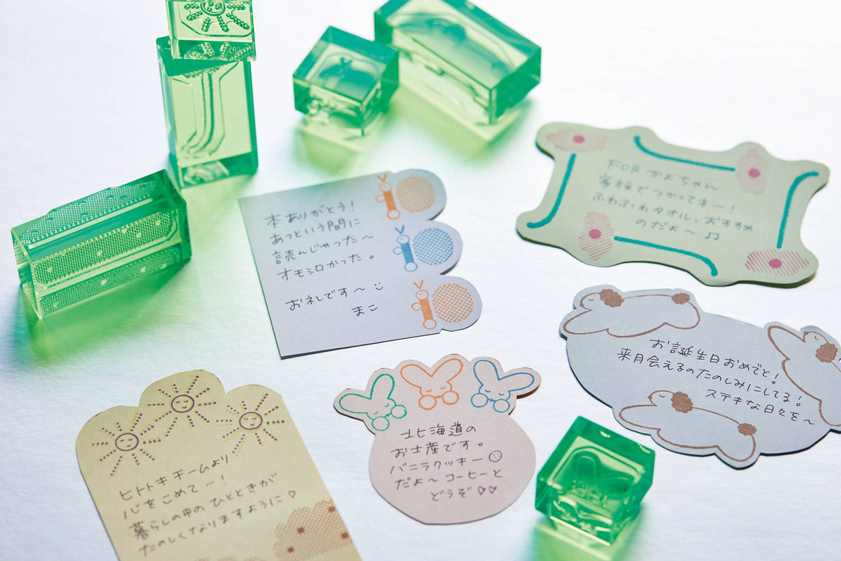 KORI JIRUSHI Color Acrylic Stamp — 3pcs Set