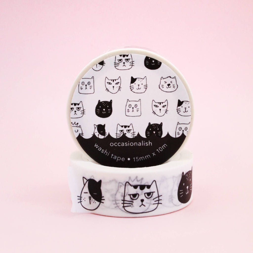 Faces of Meows - Washi Tape - 15mm