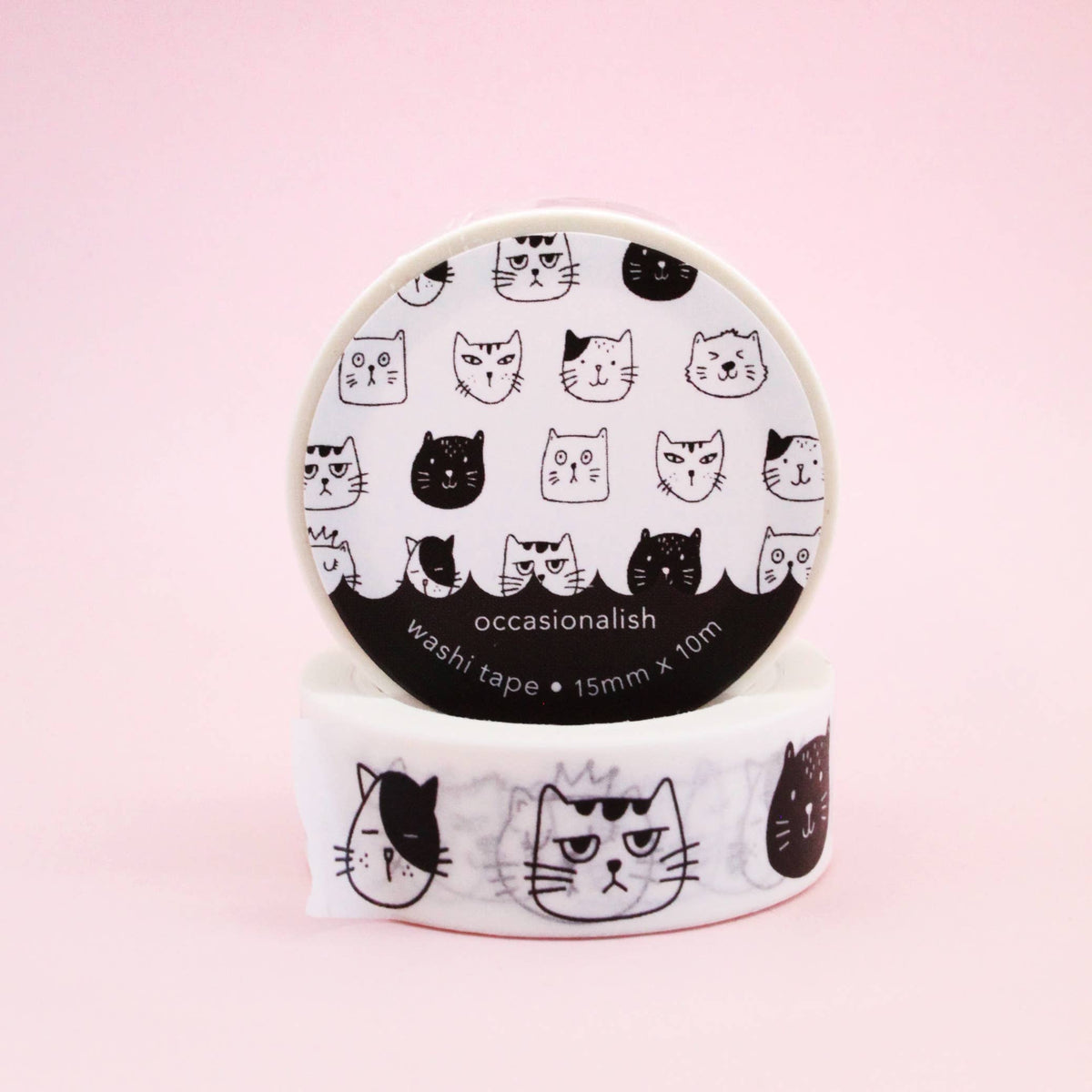 Faces of Meows - Washi Tape - 15mm