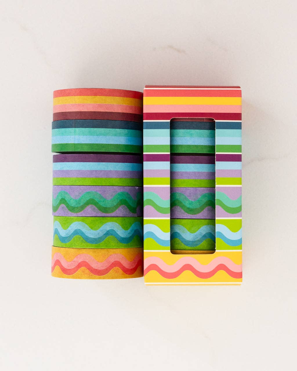 Colorful Squiggles & Stripes - Washi Tape- 15mm