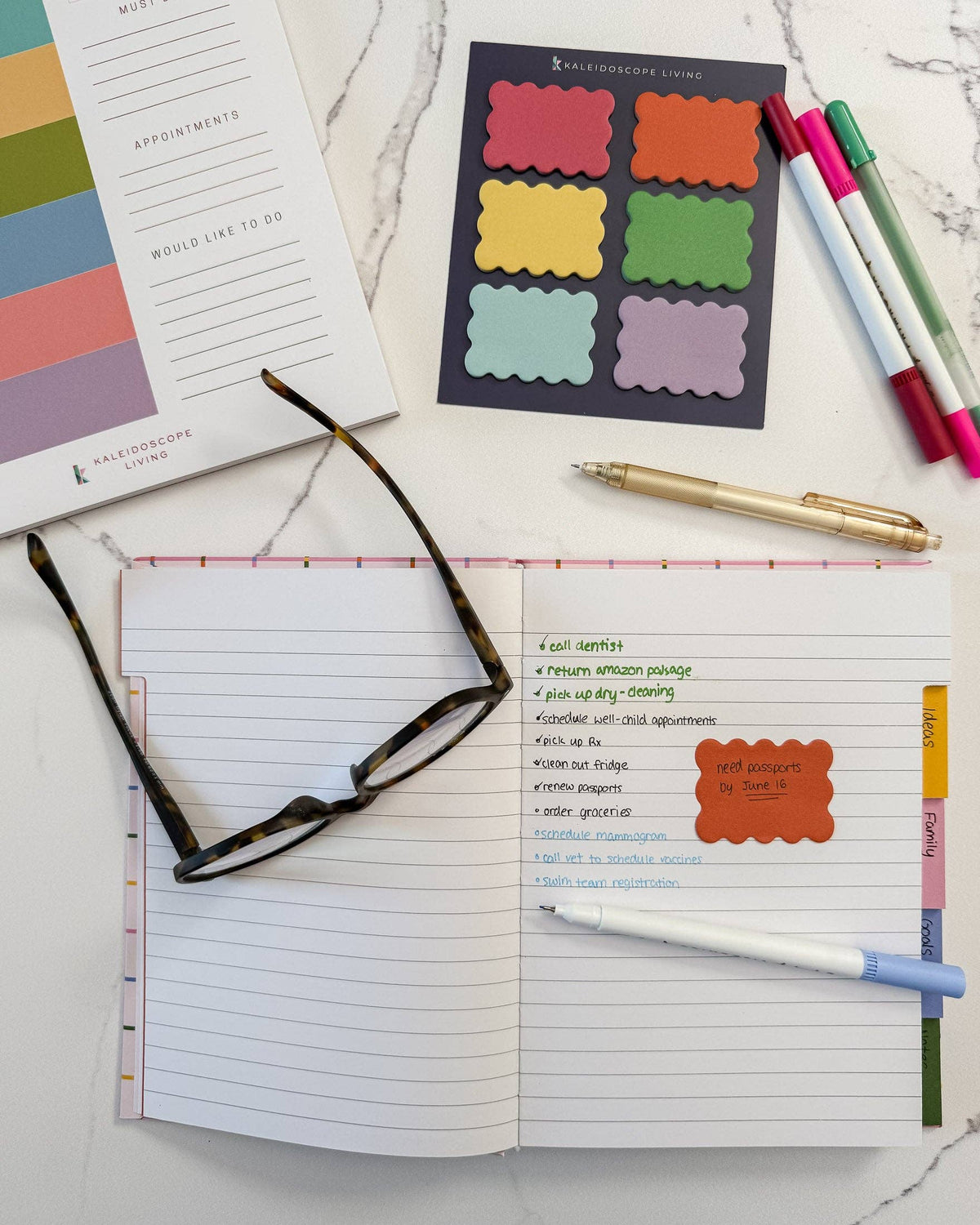 Colorful Tabbed Notebook