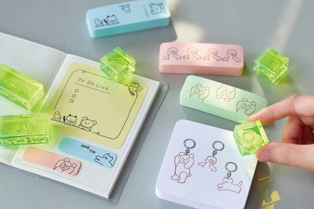 KORI JIRUSHI Color Acrylic Stamp — 3pcs Set