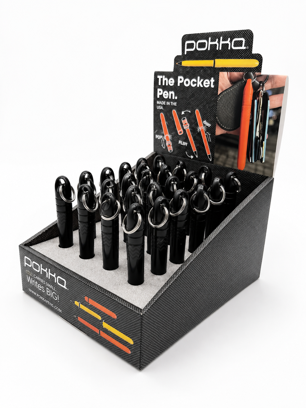 Pokka® Keyring Pen 24pc Display Black
