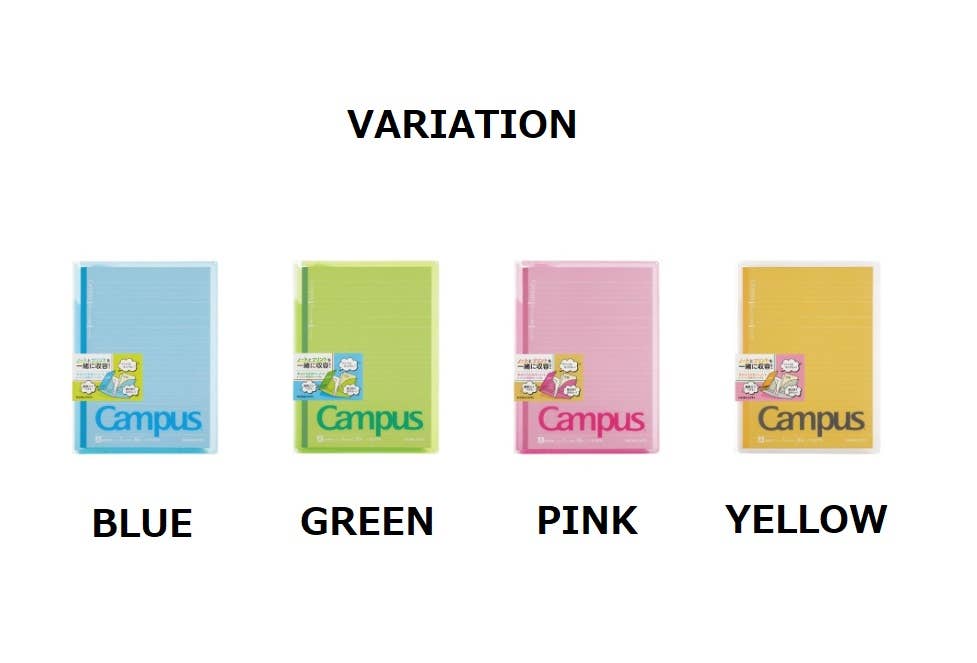 KOKUYO CAMPUS COVER NOTEBOOK WITH PRINT STORAGE POCKET