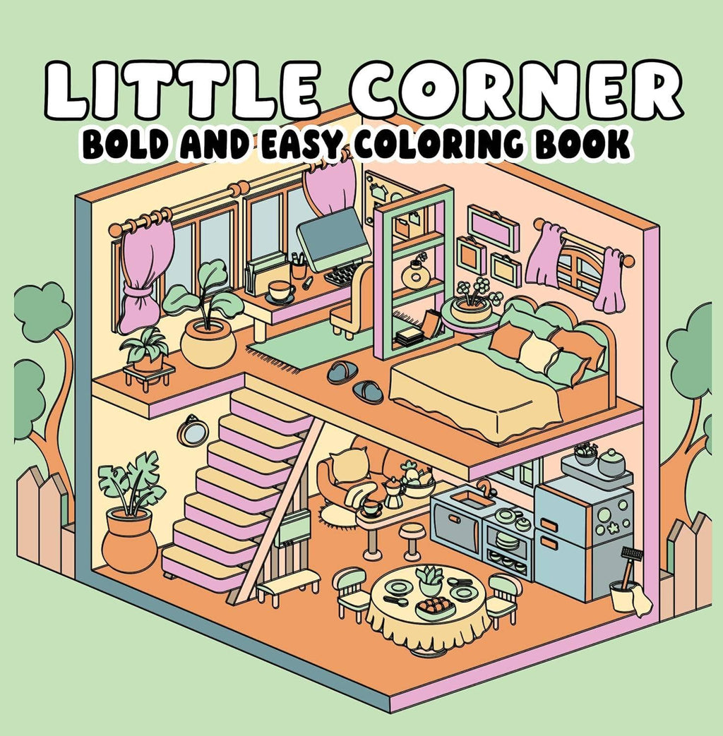 Little Corner: Bold and Easy Coloring Book